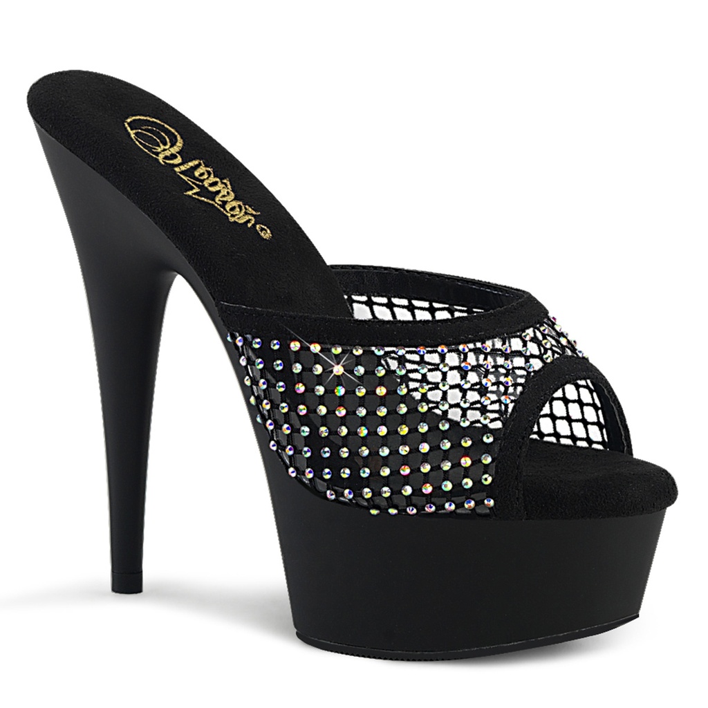 [DEL601-6RM/BFS-RS/M-10] DELIGHT-601-6RM - Blk Faux Suede-RS Mesh/Blk Matte (Gr.40/41)