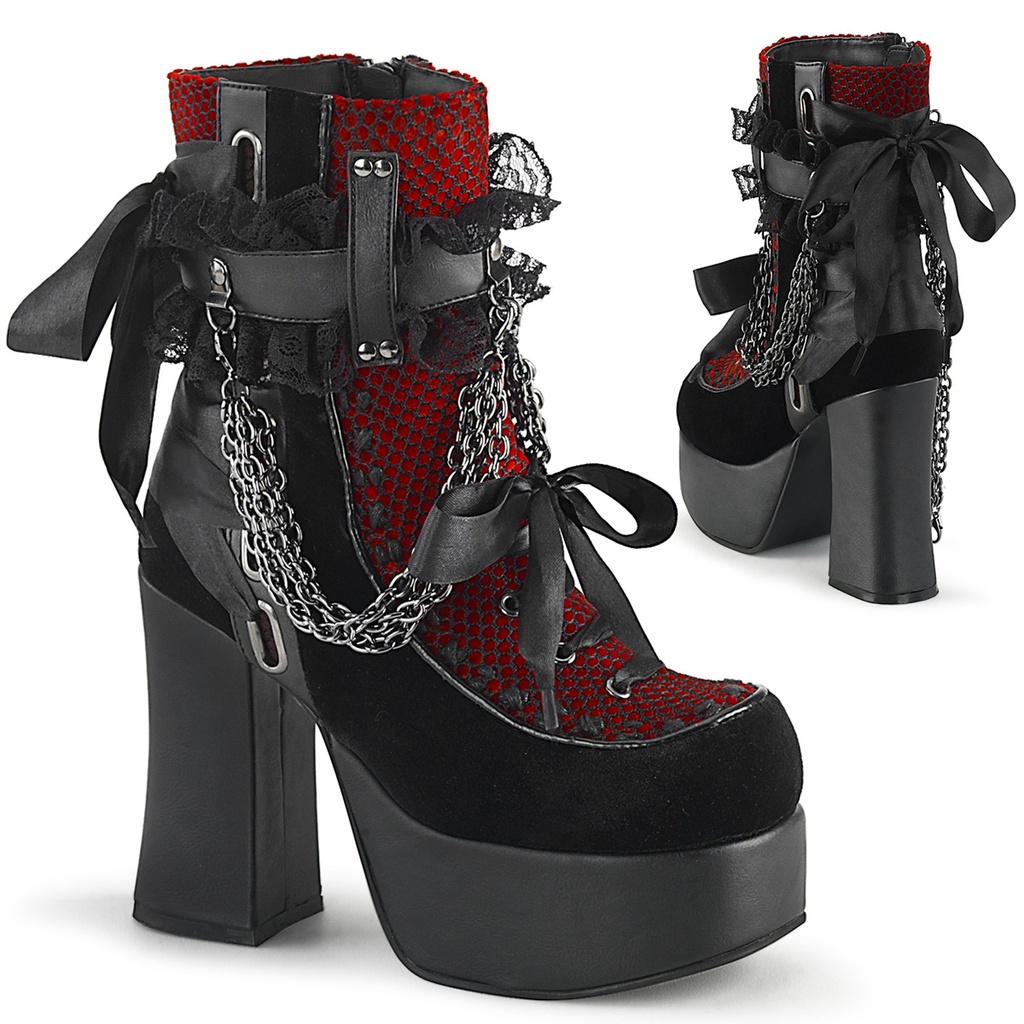 CHARADE-110 - PU Schwarz Burgundy