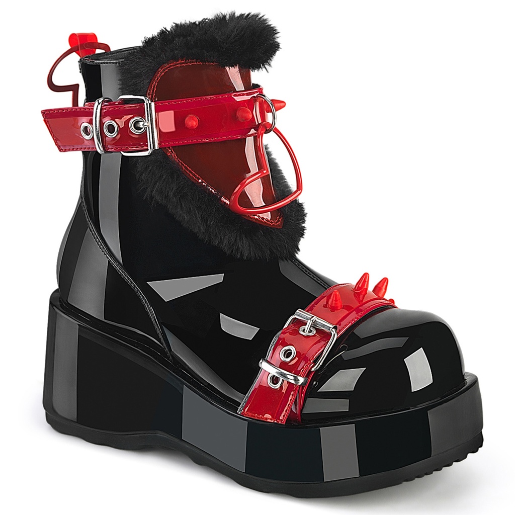 CUBBY-57 - Blk Pat-Red PVC