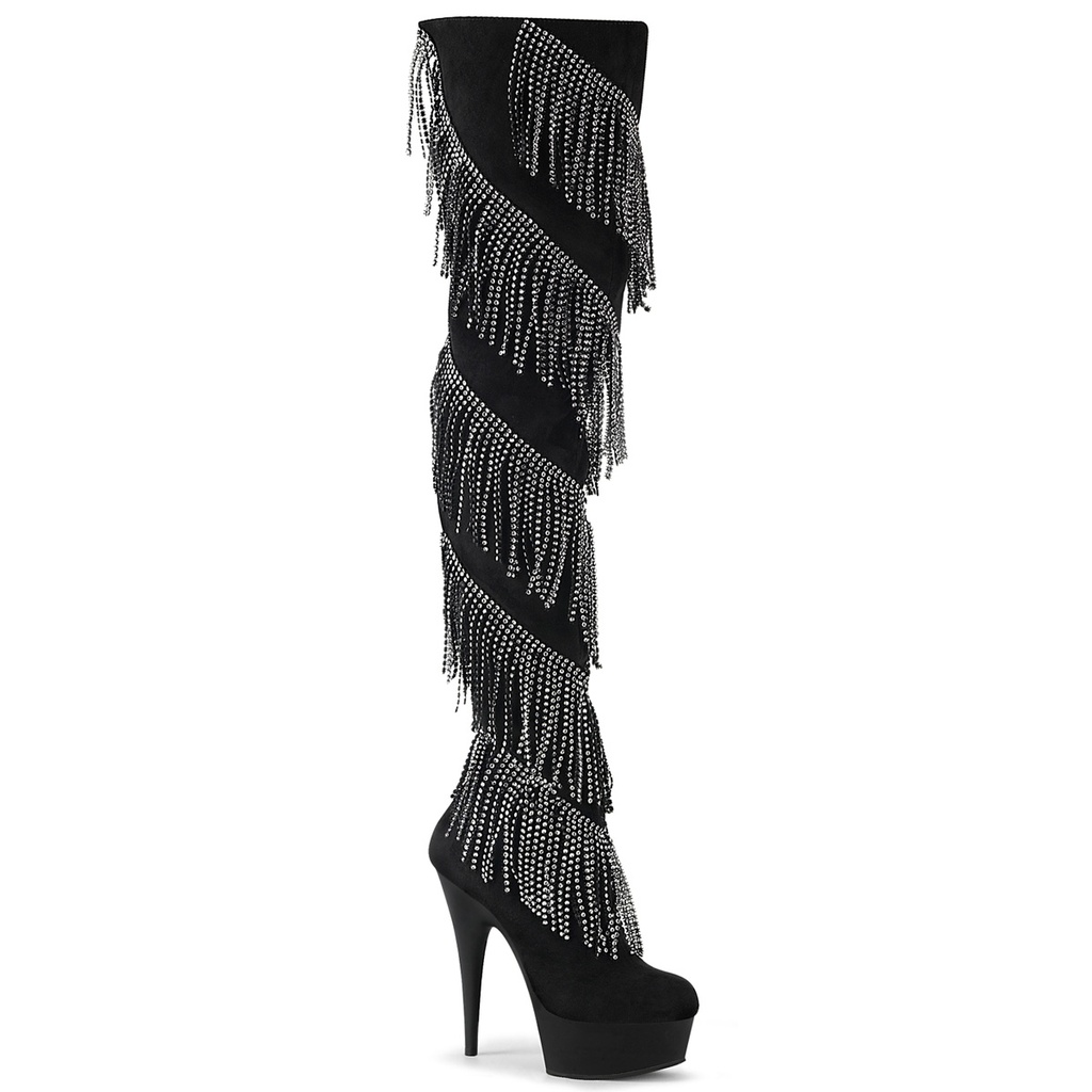 [DEL3065/BFS-S/B-10] DELIGHT-3065 - Schwarz Strass (40/41 US10)