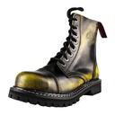 Angry Itch 08-Loch Leder Stiefel Yellow Rub-Off