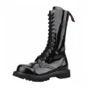 Angry Itch 14-Loch Lackleder Stiefel Schwarz