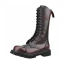 Angry Itch 14-Loch Leder Stiefel Burgundy Rub-Off