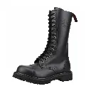 Angry Itch 14-Loch Leder Stiefel Schwarz