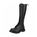 Angry Itch 20-Loch Leder Stiefel Schwarz