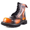 Angry Itch 08-Loch Leder Stiefel Orange Rub-Off
