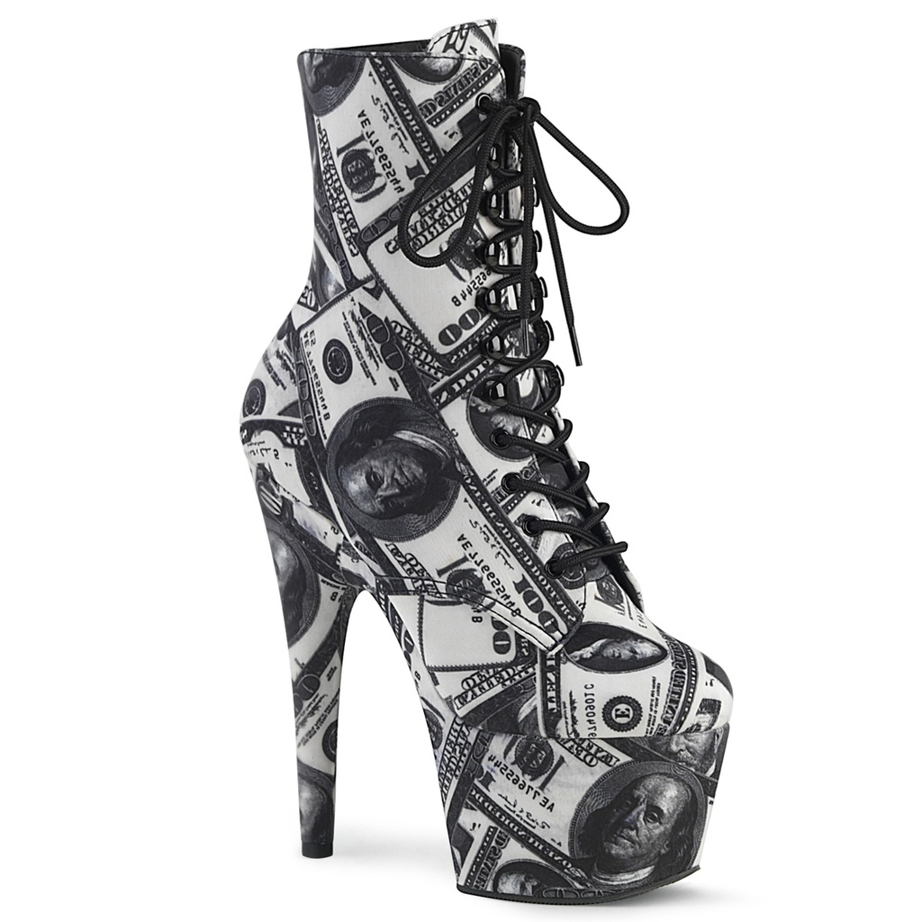 ADORE-1020DP - Stoff Weiß Schwarz Dollar