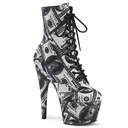 ADORE-1020DP - Stoff Weiß Schwarz Dollar