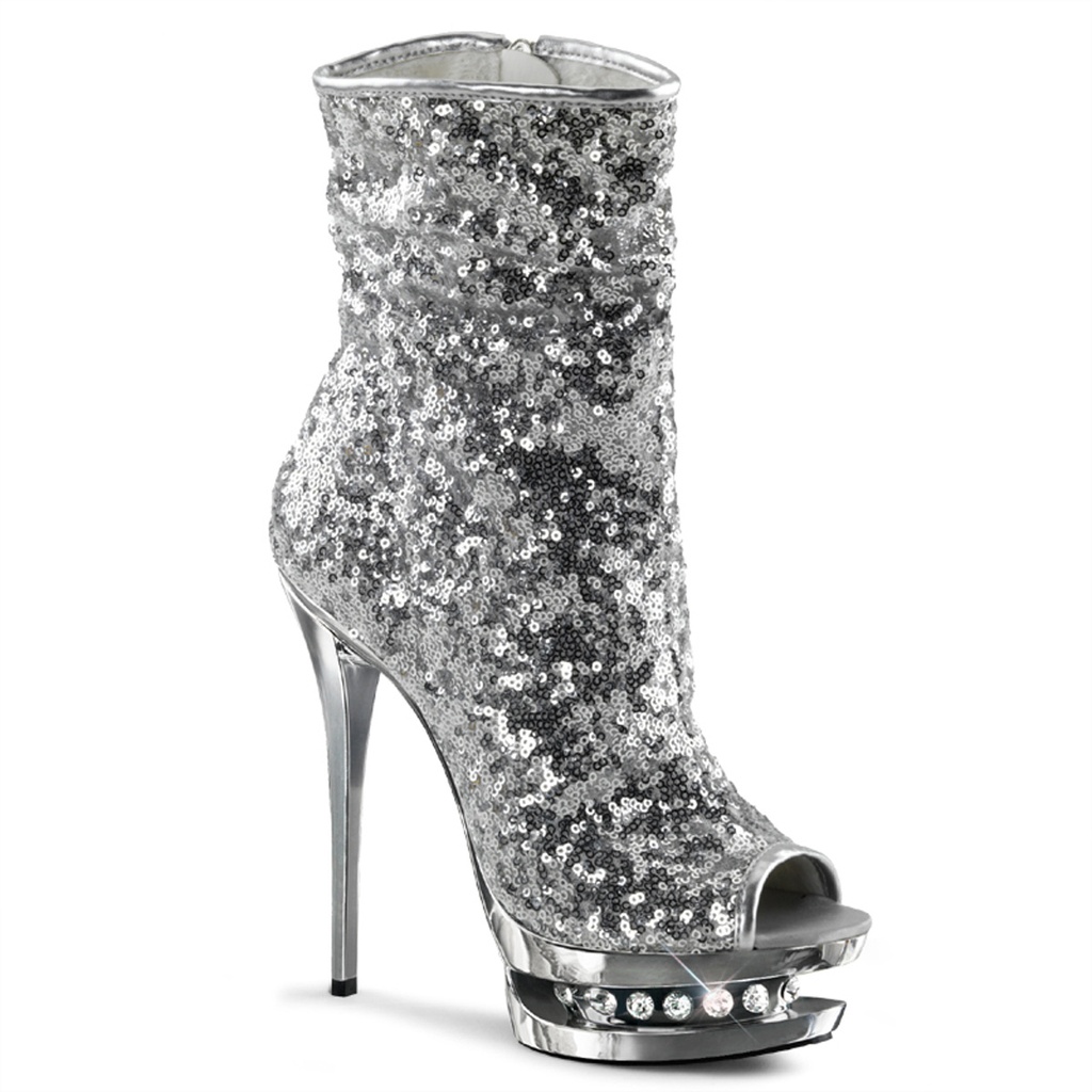 BLONDIE-R-1008 - PU Silber Pailletten