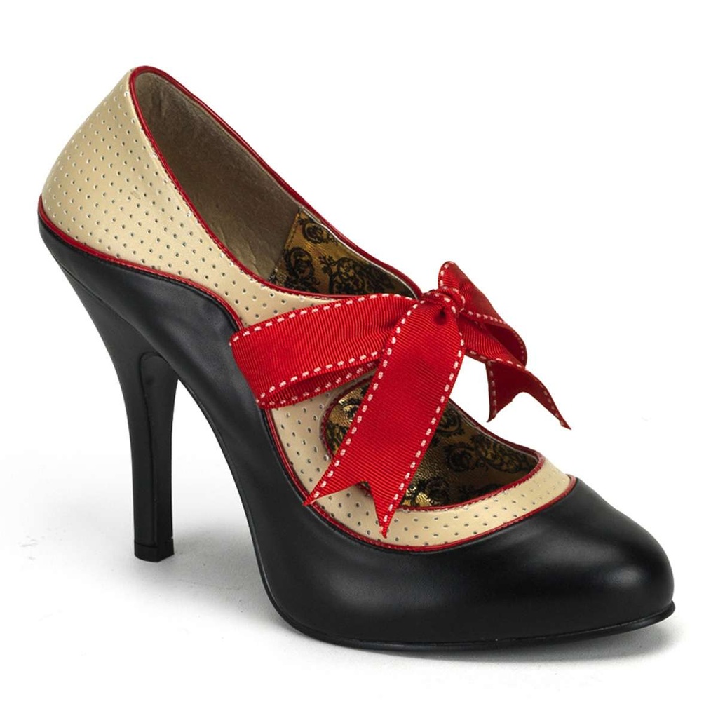 TEMPT-27 - PU Schwarz Beige Rot