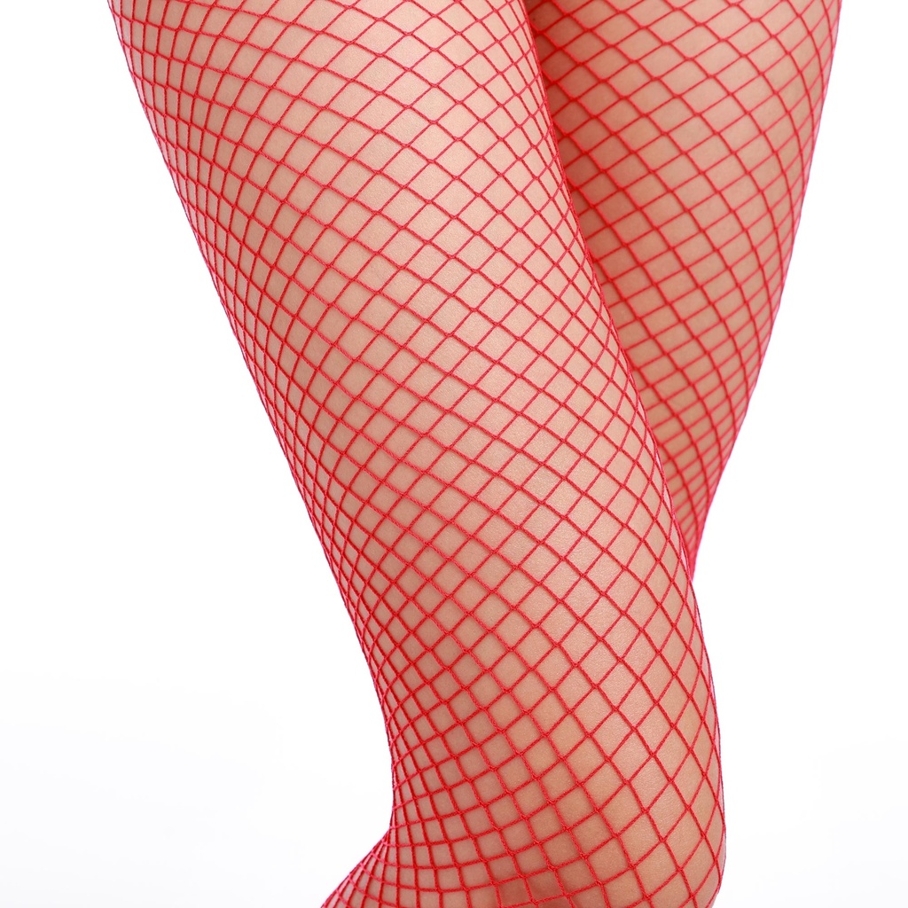 Pantyhose Medium Fishnet -  Rot