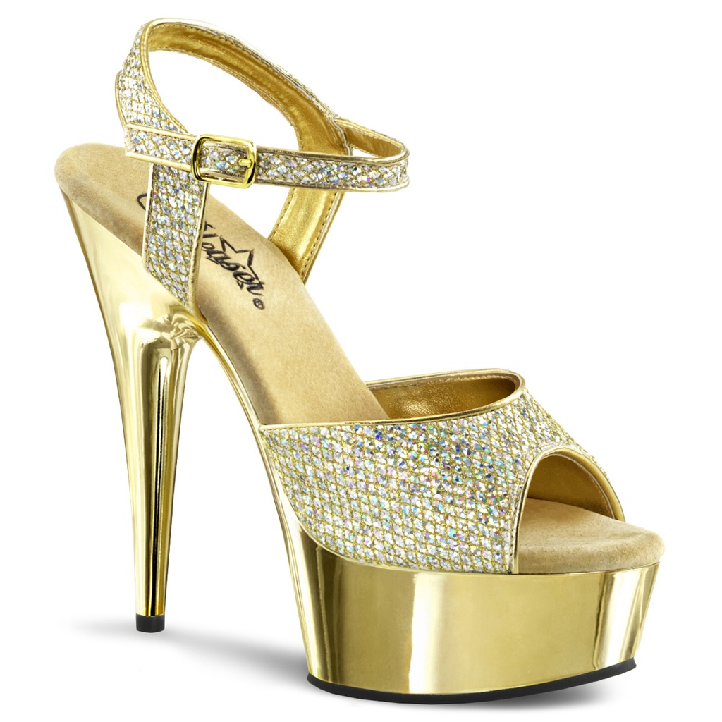 DELIGHT-609G - PU Gold Glitter Chrom