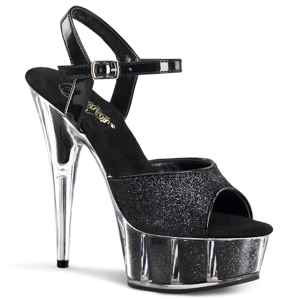 DELIGHT-609-5G - PU Schwarz Glitter