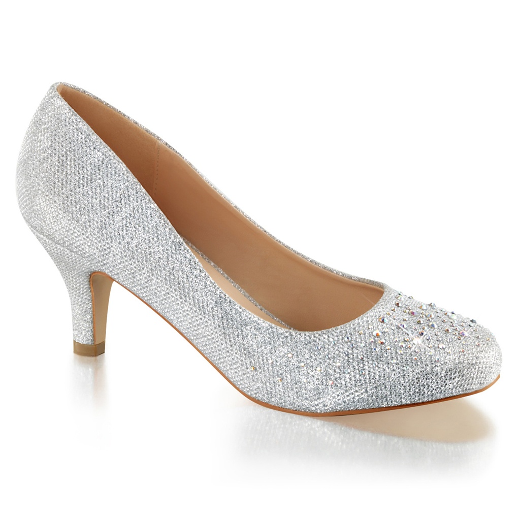 DORIS-06 - Stoff Silber Glitter