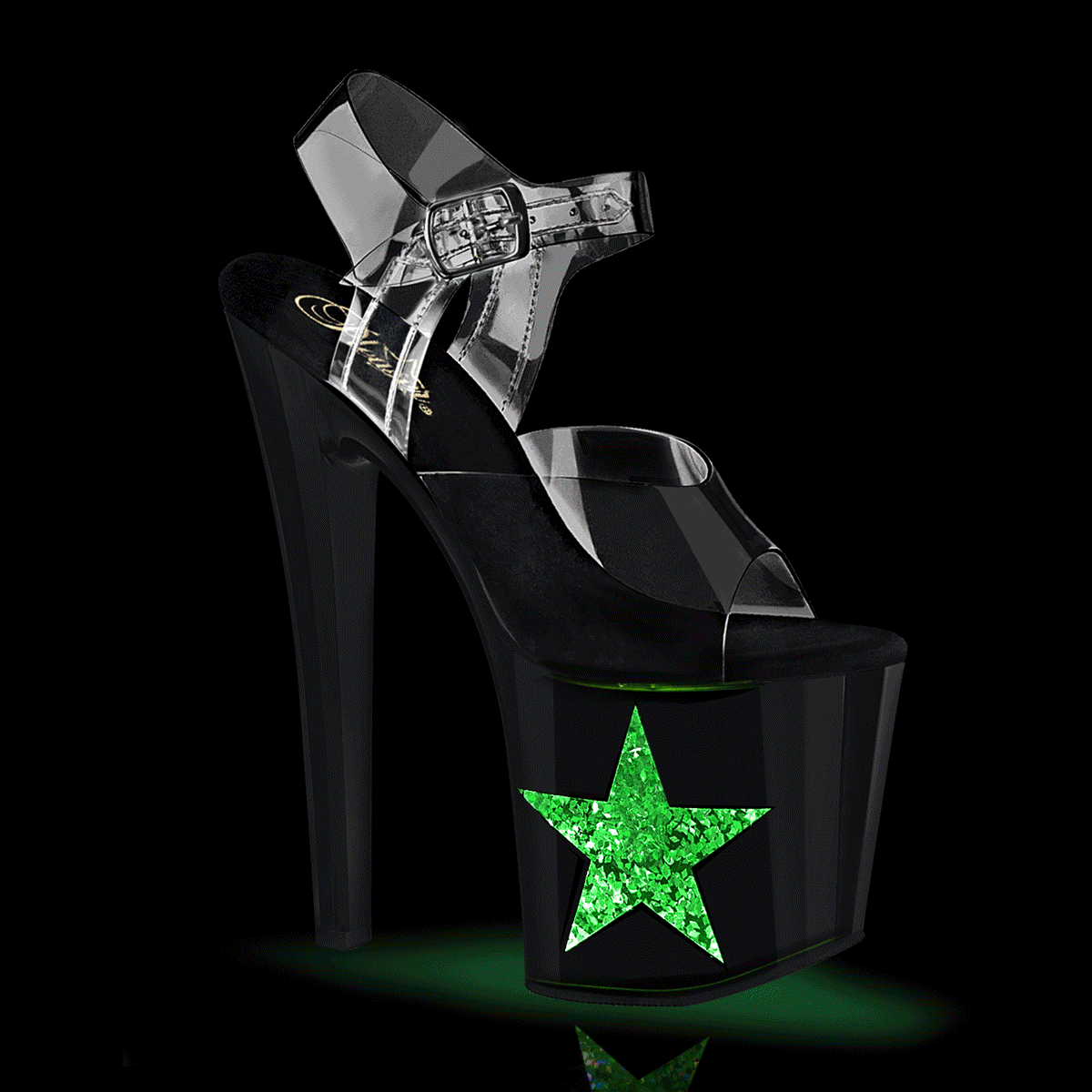 ENCHANT-708LT-STAR - Clr/Blk-Slv Glitter