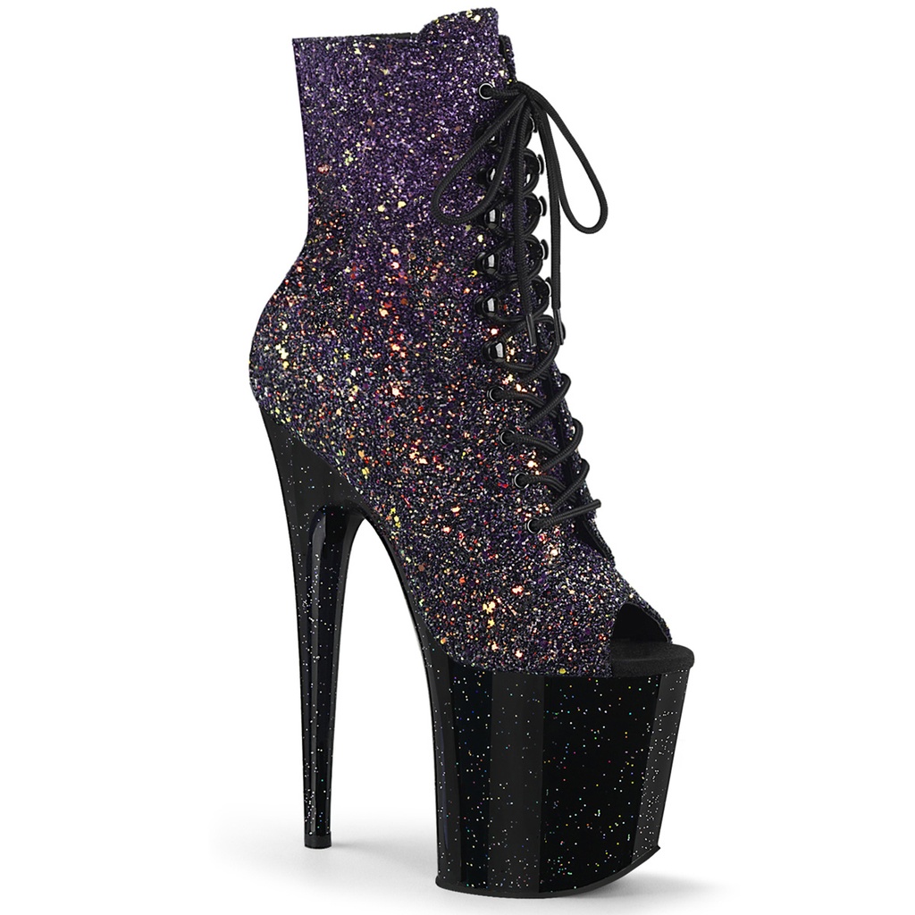 FLAMINGO-1021OMBG - Violett Schwarz Glitter