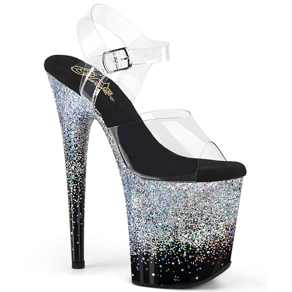 FLAMINGO-808SS - Clr/Blk-Slv Multi Glitter