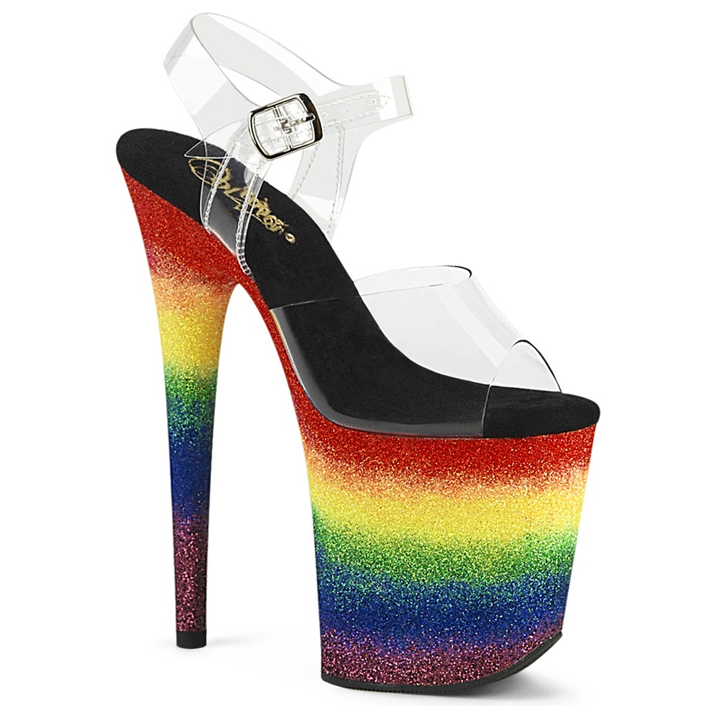 FLAMINGO-808RG-04 - Clr/Rainbow Glitter