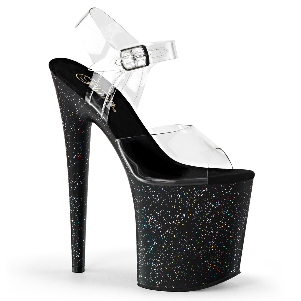 FLAMINGO-808MG - Transparent  Schwarz Glitter