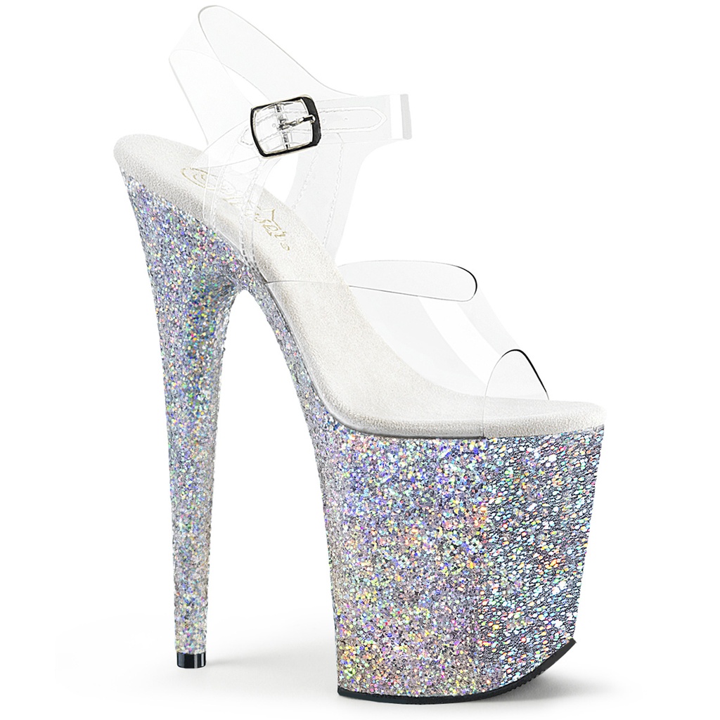 FLAMINGO-808LG - Transparent  Silber Glitter