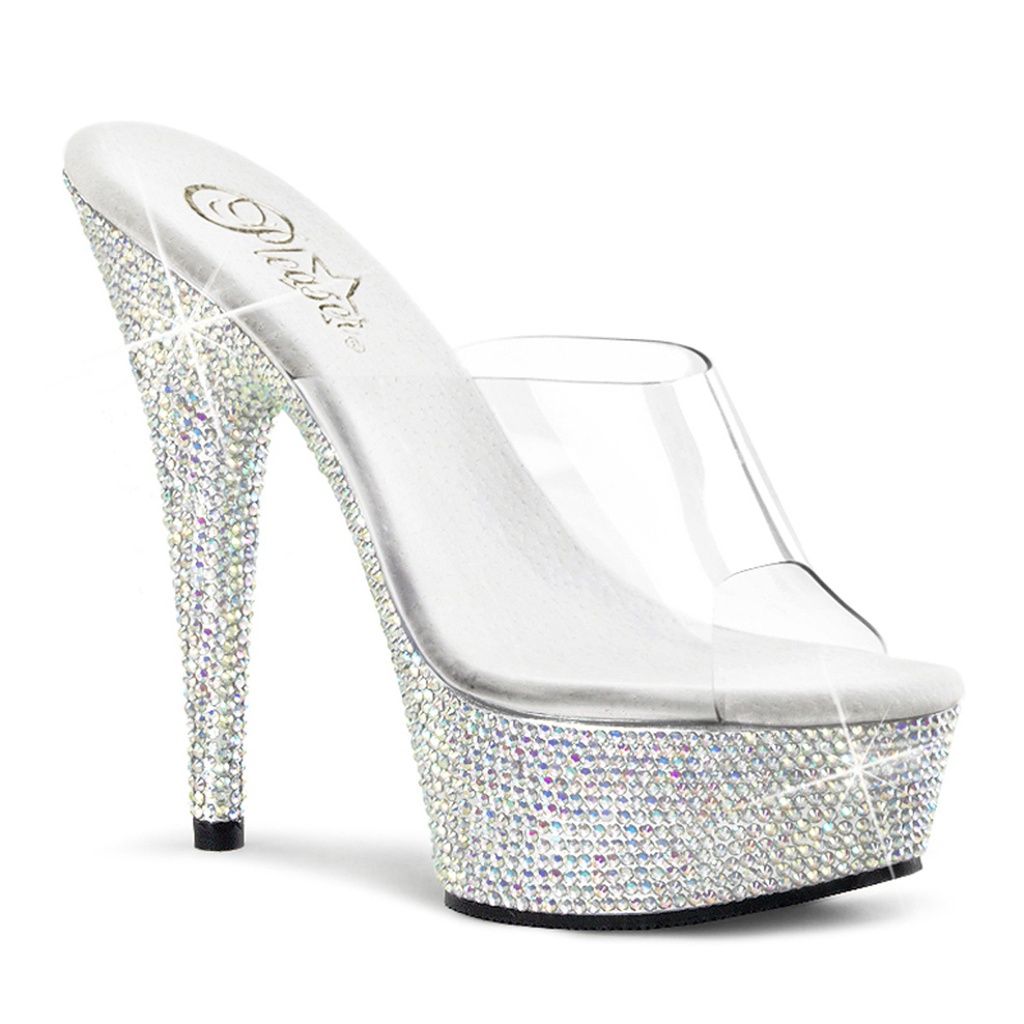 BEJEWELED-601DM - Transparent  Silber Strass
