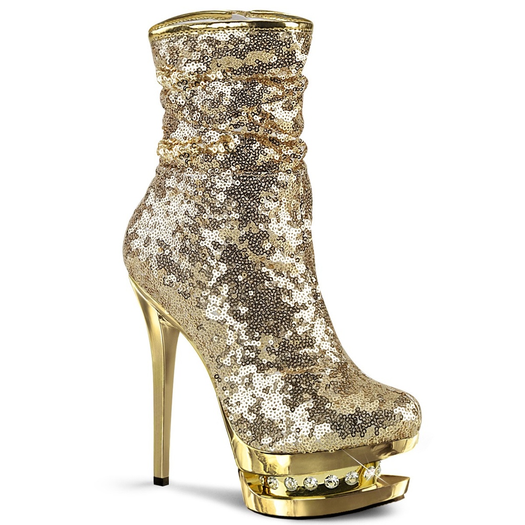 BLONDIE-R-1009 - PU Gold Pailletten Chrom