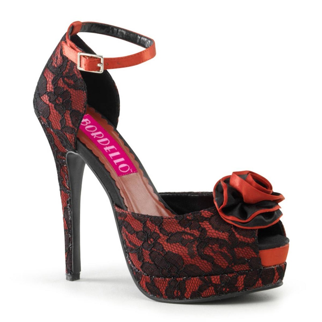 BELLA-17 - Satin Rot Schwarz