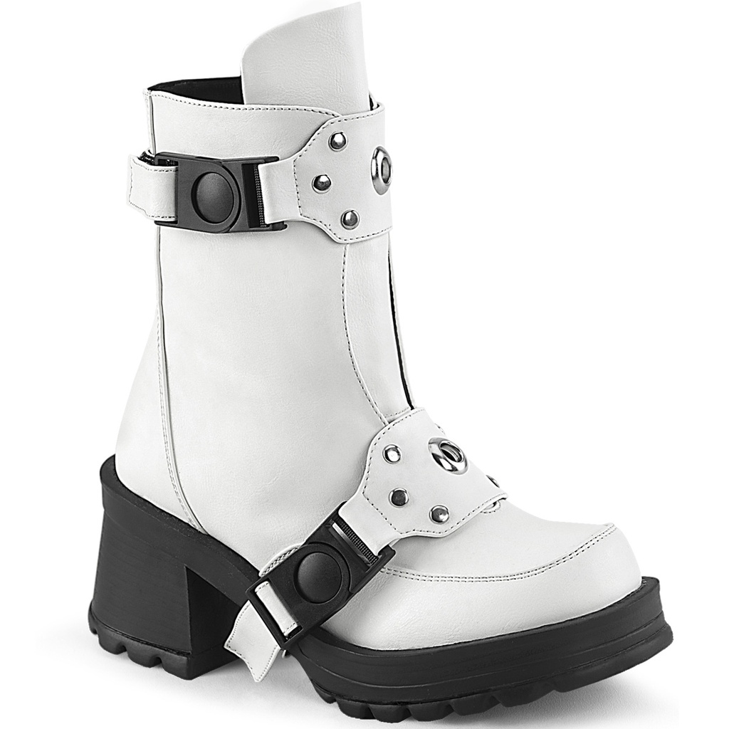 BRATTY-56 - Wht Vegan Leather